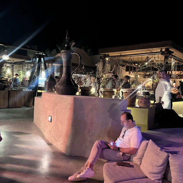 dining in the Dubai desert